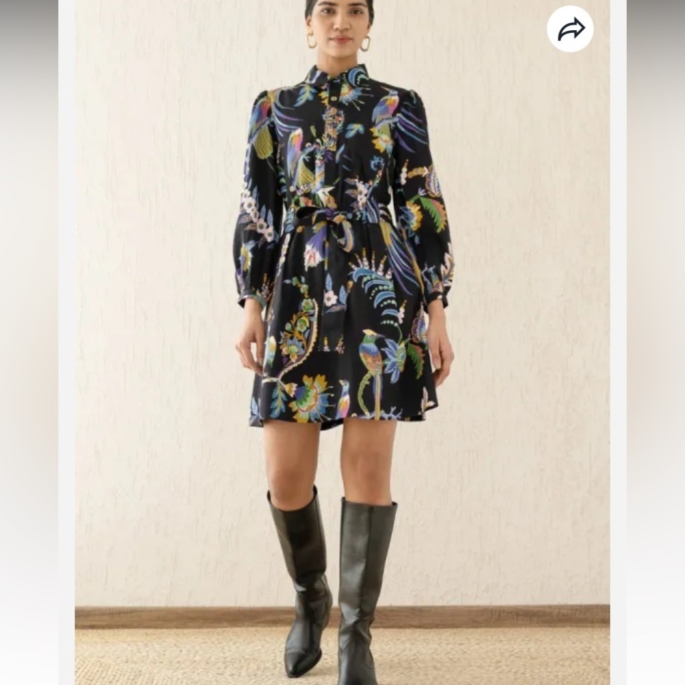 BANJANAN
Barbara Dress Vienna Waltz Mirage boho fall designer $400 party casual